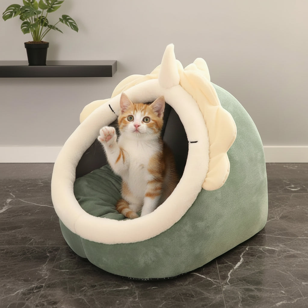 Lit tente pour chat semi-fermé