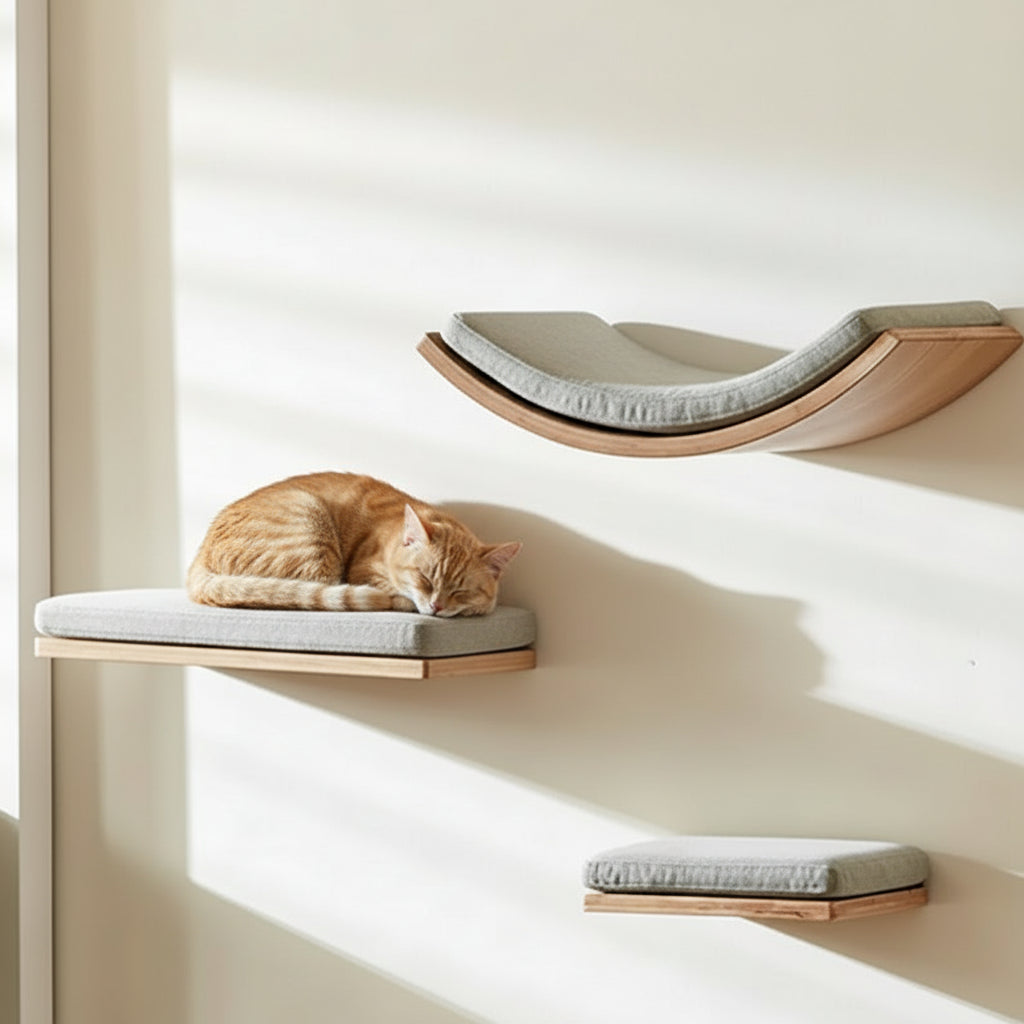 Arbre à chat mural en Bois -SMART SLEEP