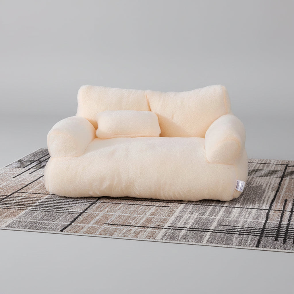 Canapé-Lit pour Chat en Peluche | Coussin Douillet Chien & Chat
