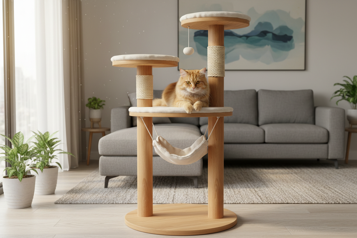 Arbre à chat en bois – Home Catify