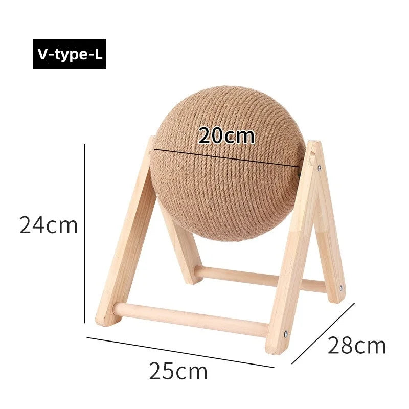 Griffoir en Bois & Corde de Sisal pour Chat