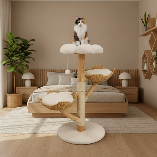 Arbre à Chat en Bois -COTTAGE