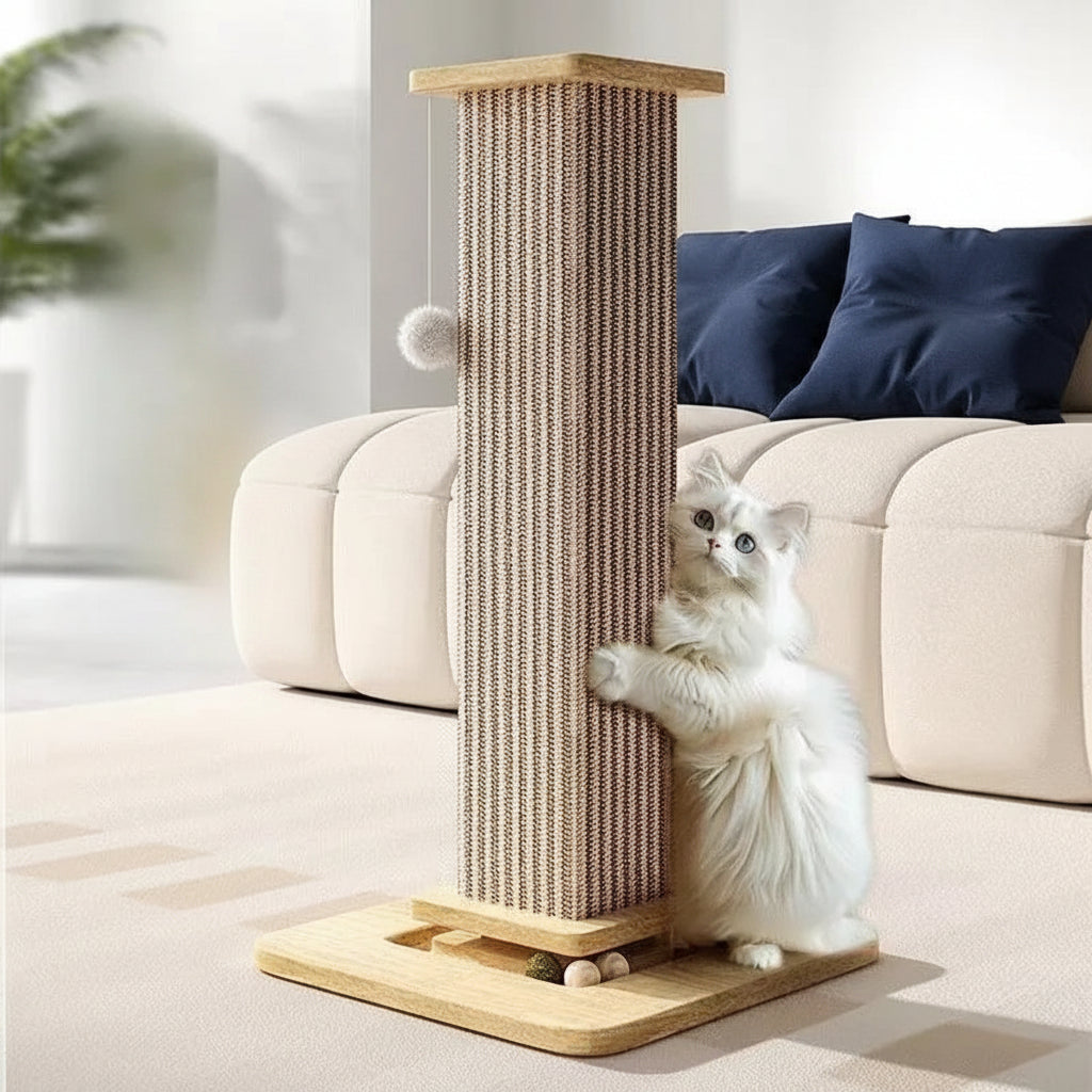 Griffoir pour chat colonne vertical – Sisal & jute