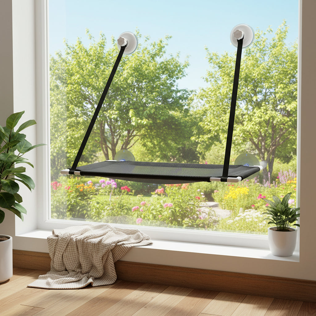 Hamac fenêtre pour chat à ventouses