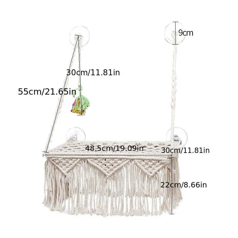 Hamac de Fenêtre pour Chat | Lit Suspendu Balcon Confort