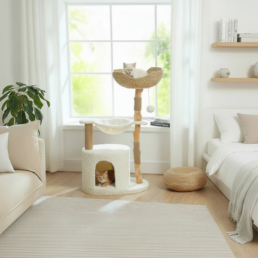 Arbre à Chat en Bois -WOODY