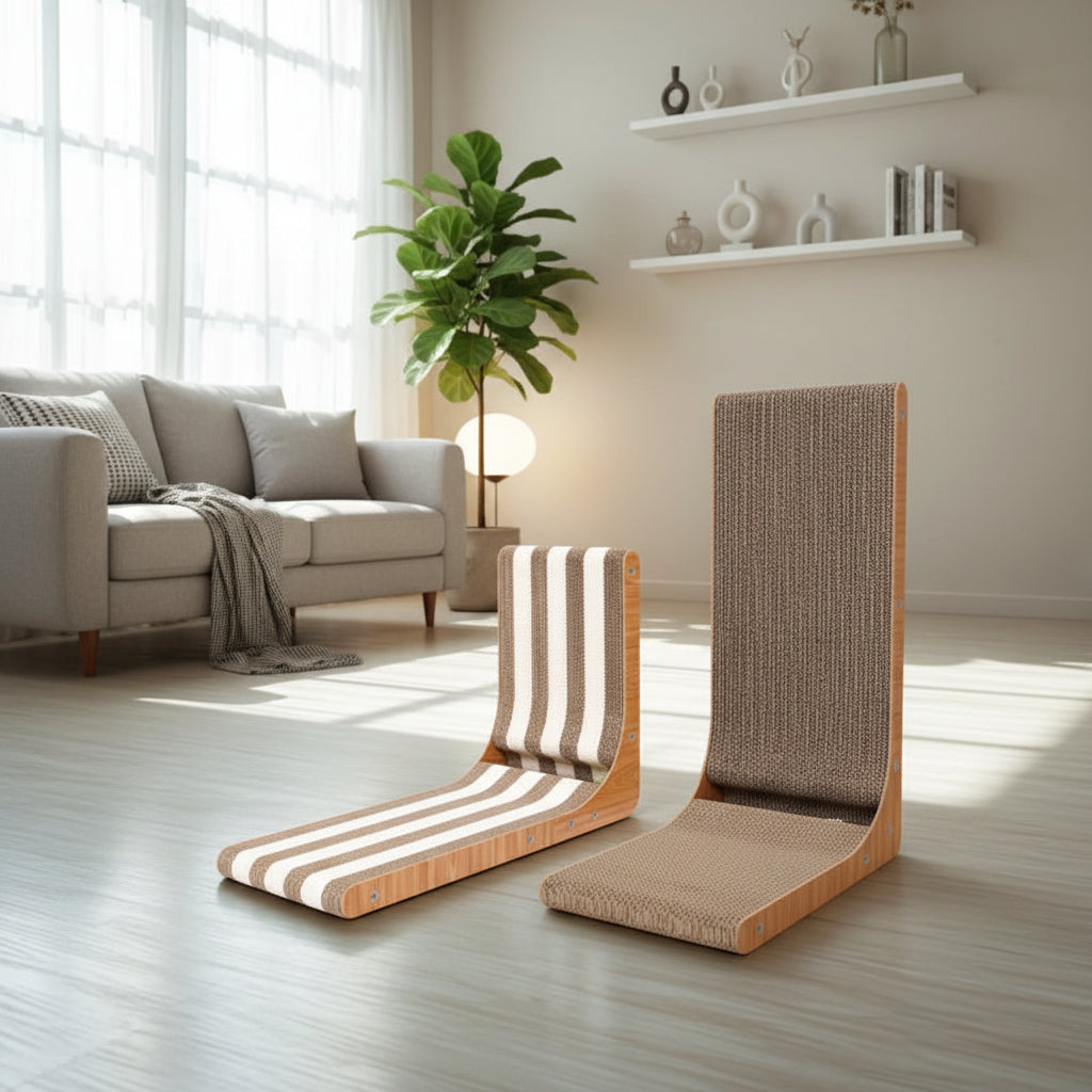 Griffoir pour chat vertical en bois – Double couche résistant