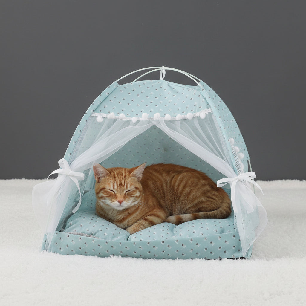 Tente-Lit Coquille pour Chat | Maison Cocon Respirante