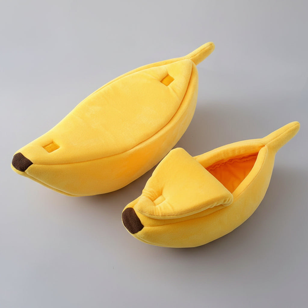 Lit pour chat en forme de banane