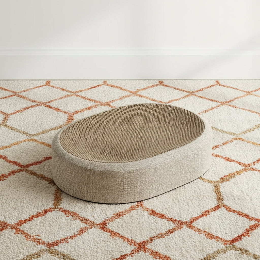 Griffoir pour chat ovale 2-en-1 sisal tressé
