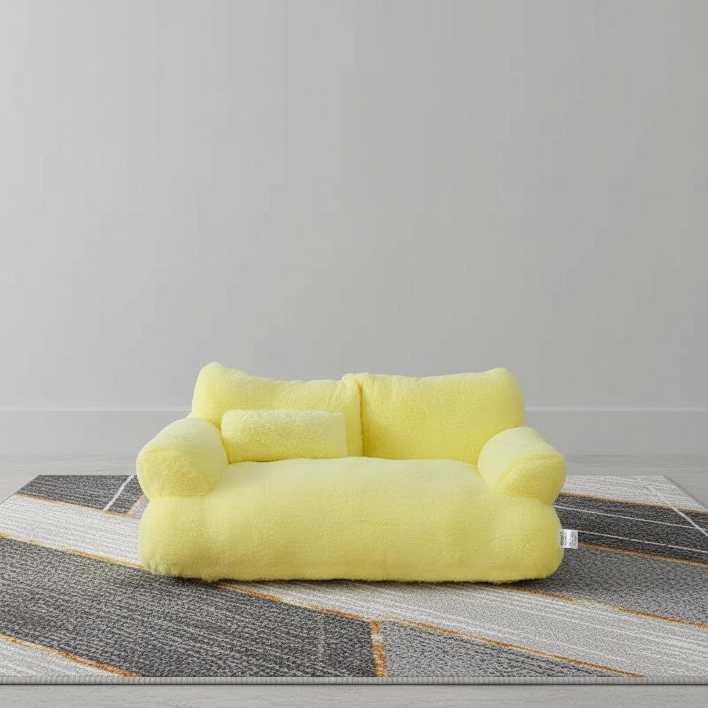 Canapé-Lit pour Chat en Peluche | Coussin Douillet Chien & Chat