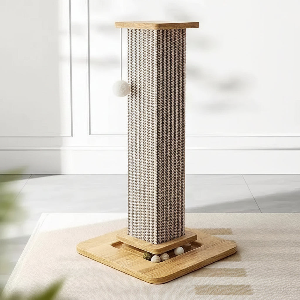 Griffoir pour chat colonne vertical – Sisal & jute