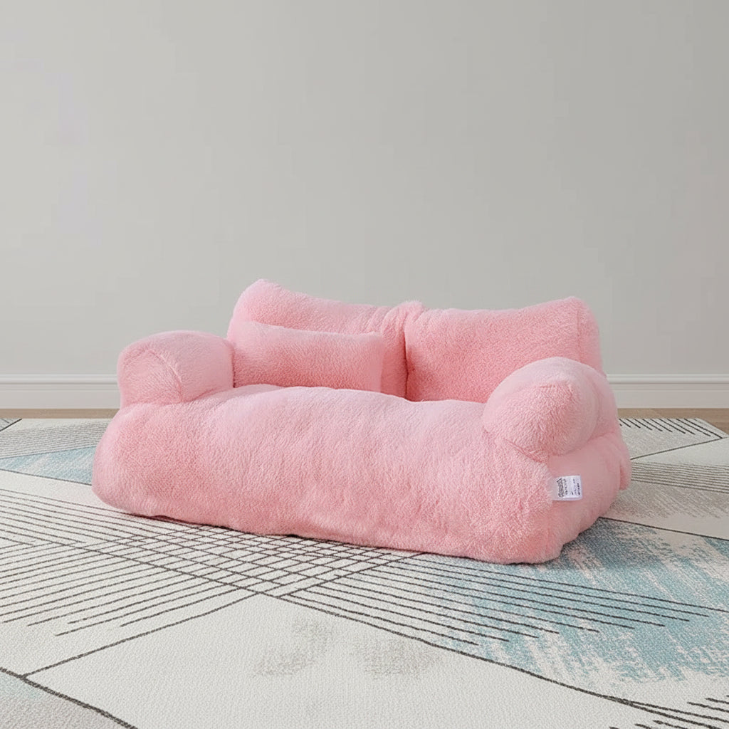 Canapé-Lit pour Chat en Peluche | Coussin Douillet Chien & Chat