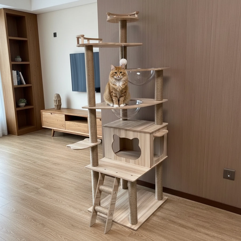 Arbre à Chat en bois -SMART BUBBLE