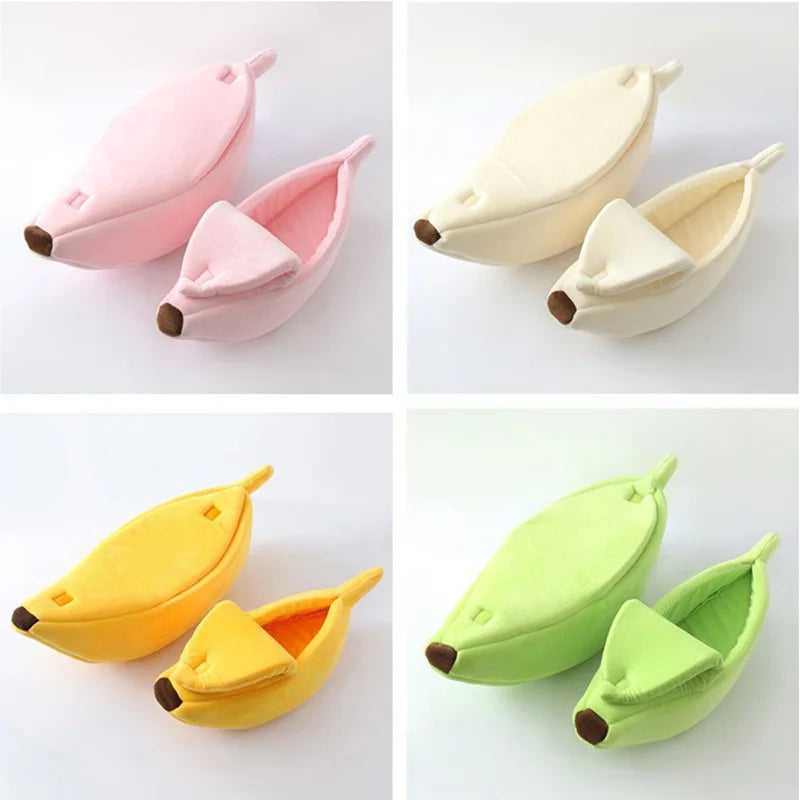 Lit pour chat en forme de banane