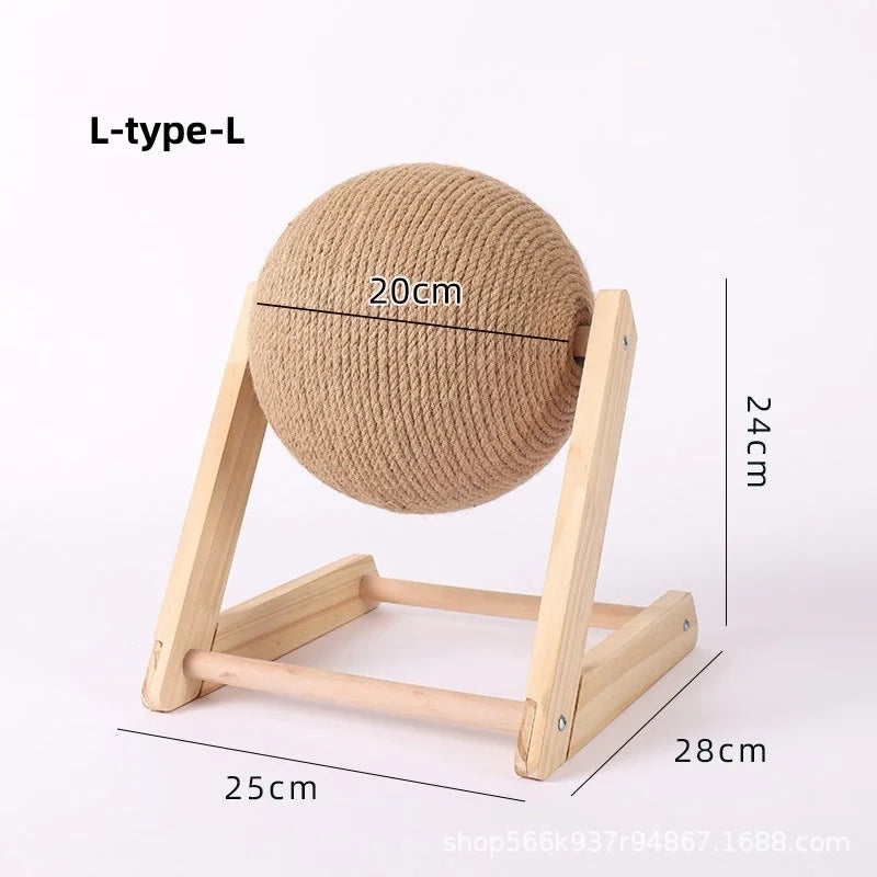 Griffoir en Bois & Corde de Sisal pour Chat
