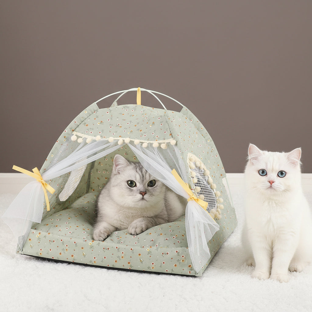 Tente-Lit Coquille pour Chat | Maison Cocon Respirante