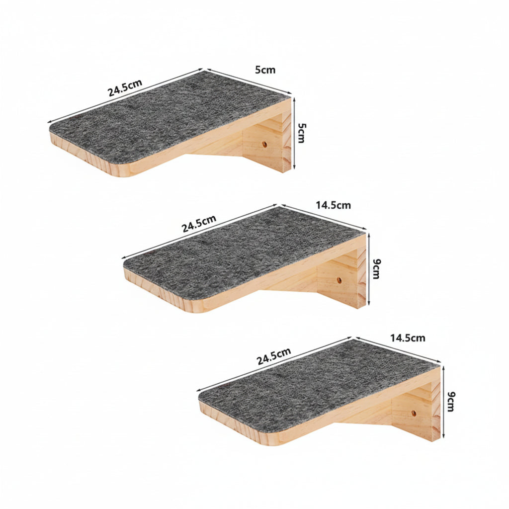 Arbre à chat mural en Bois -SMART STEP