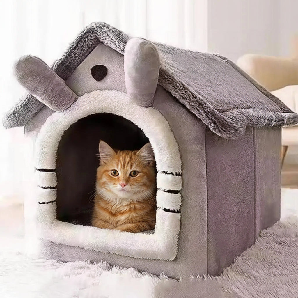 Maison tente pour chat en peluche