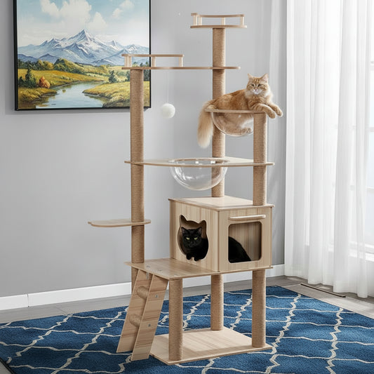 Arbre à Chat en bois -SMART BUBBLE