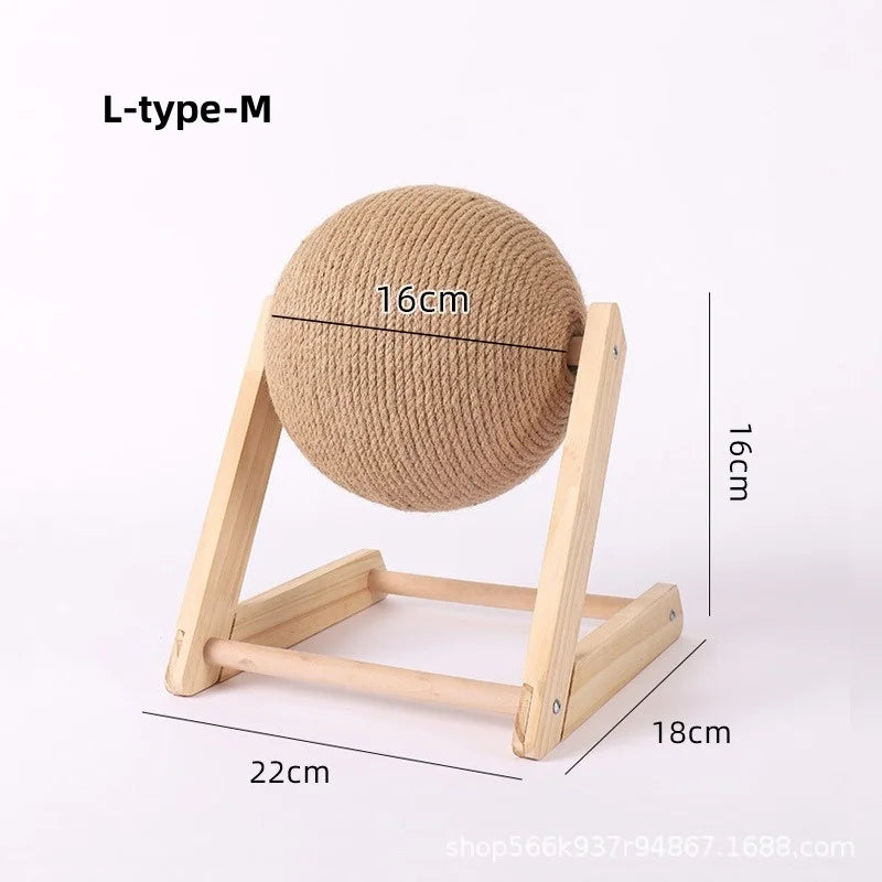 Griffoir en Bois & Corde de Sisal pour Chat