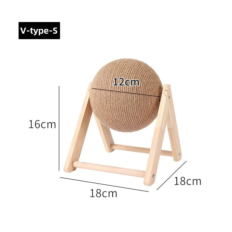 Griffoir en Bois & Corde de Sisal pour Chat