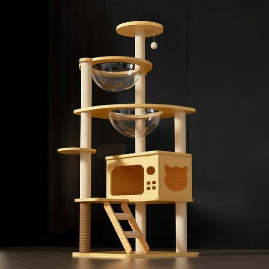 Arbre à Chat en Bois -LEVEL UP 2