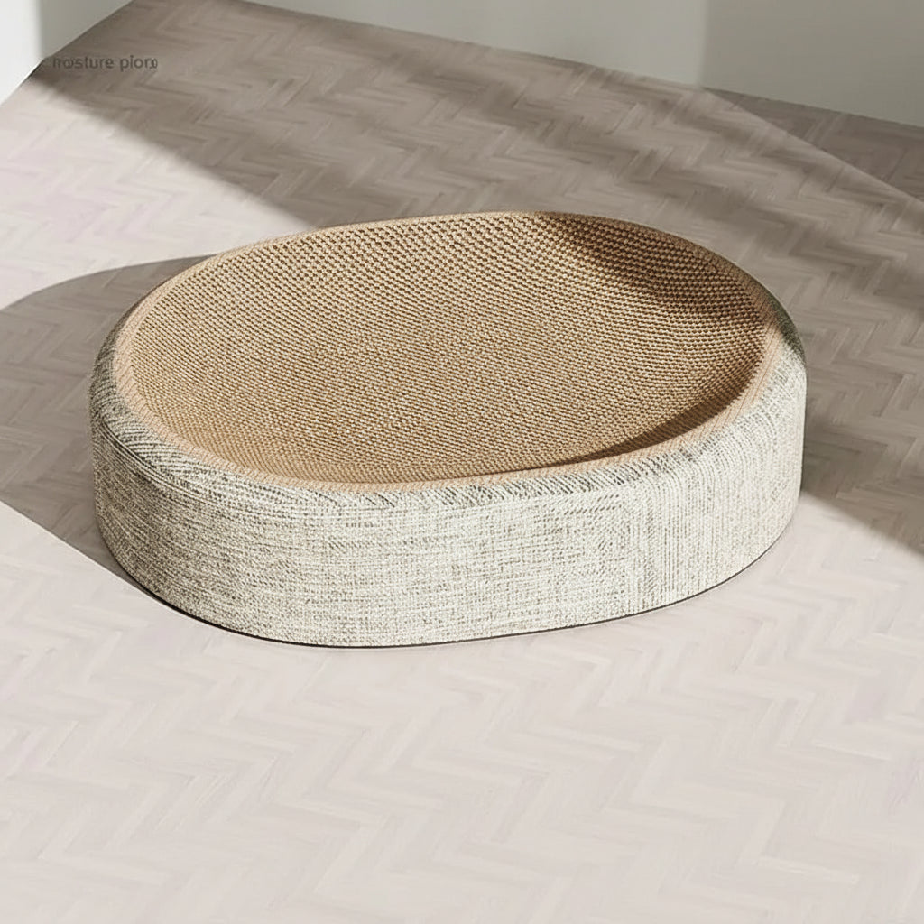 Griffoir pour chat ovale 2-en-1 sisal tressé