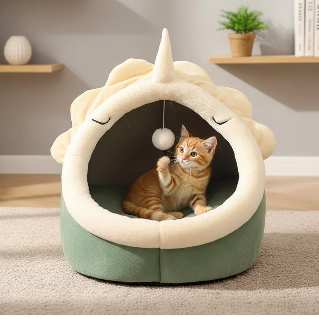 Lit tente pour chat semi-fermé