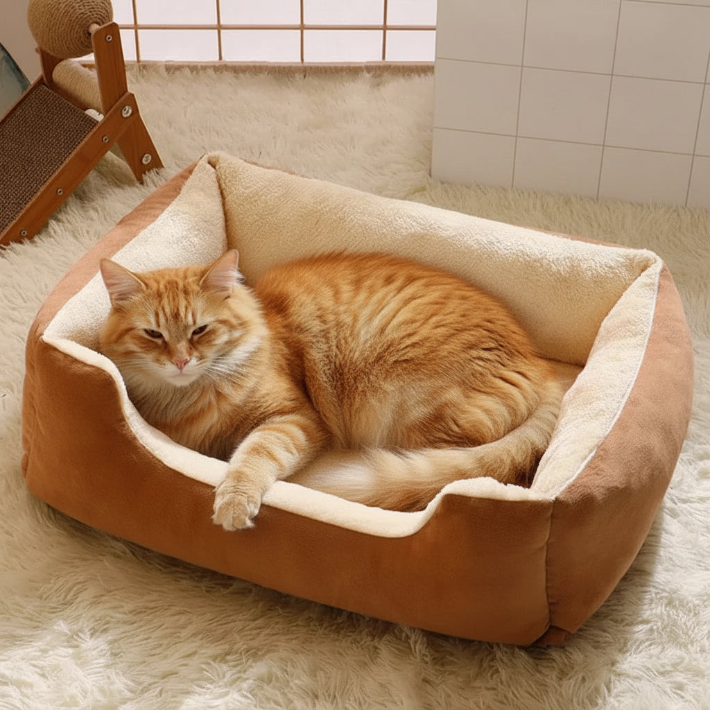 Coussin-Lit en Peluche pour Chat