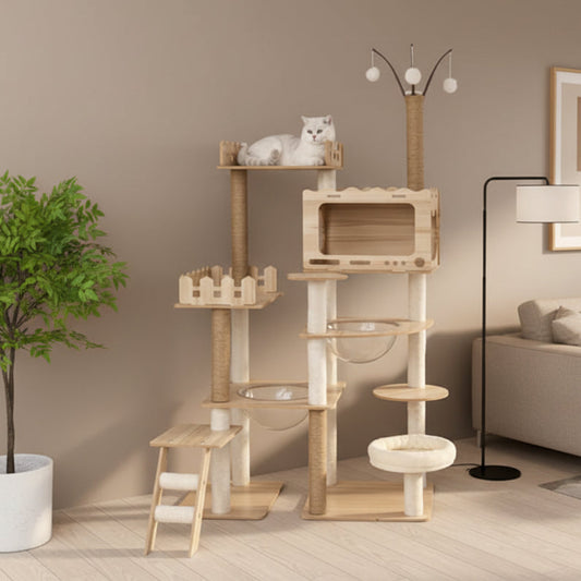 Arbre à Chat design en Bois -SPACE X