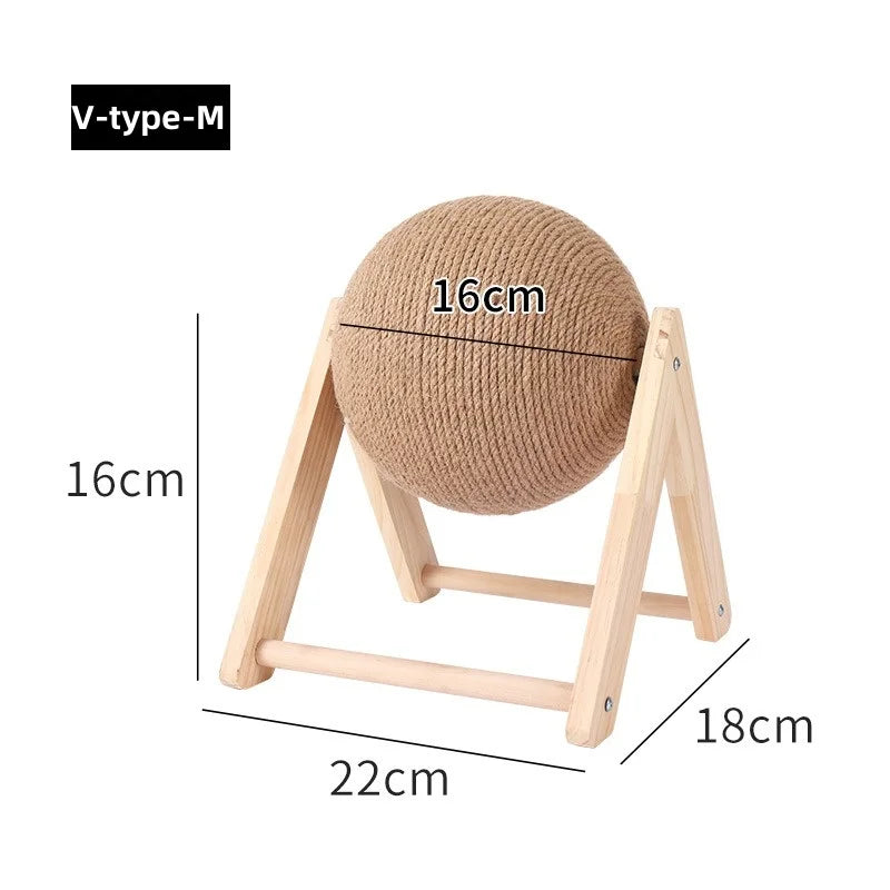 Griffoir en Bois & Corde de Sisal pour Chat