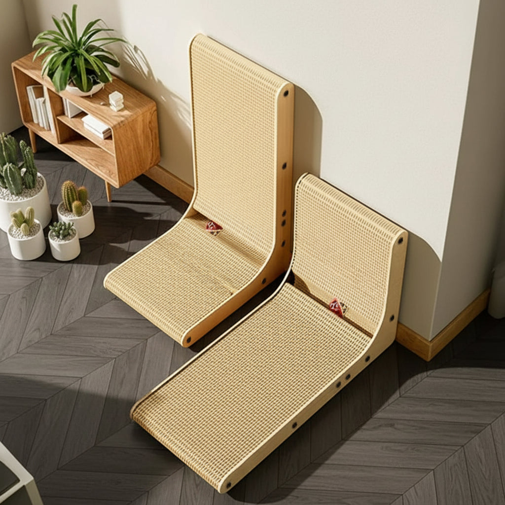 Griffoir pour chat vertical en bois – Double couche résistant