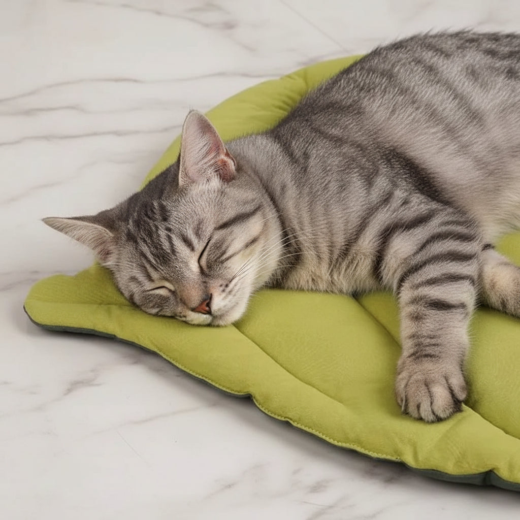 Tapis Lit pour Chat Feuille