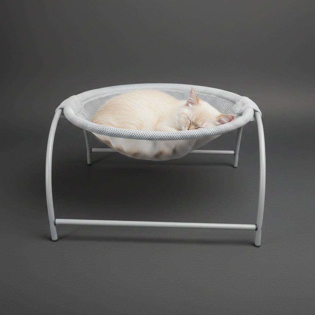Lit Hamac Surélevé pour Chat | Couchage Respirant Rafraîchissant