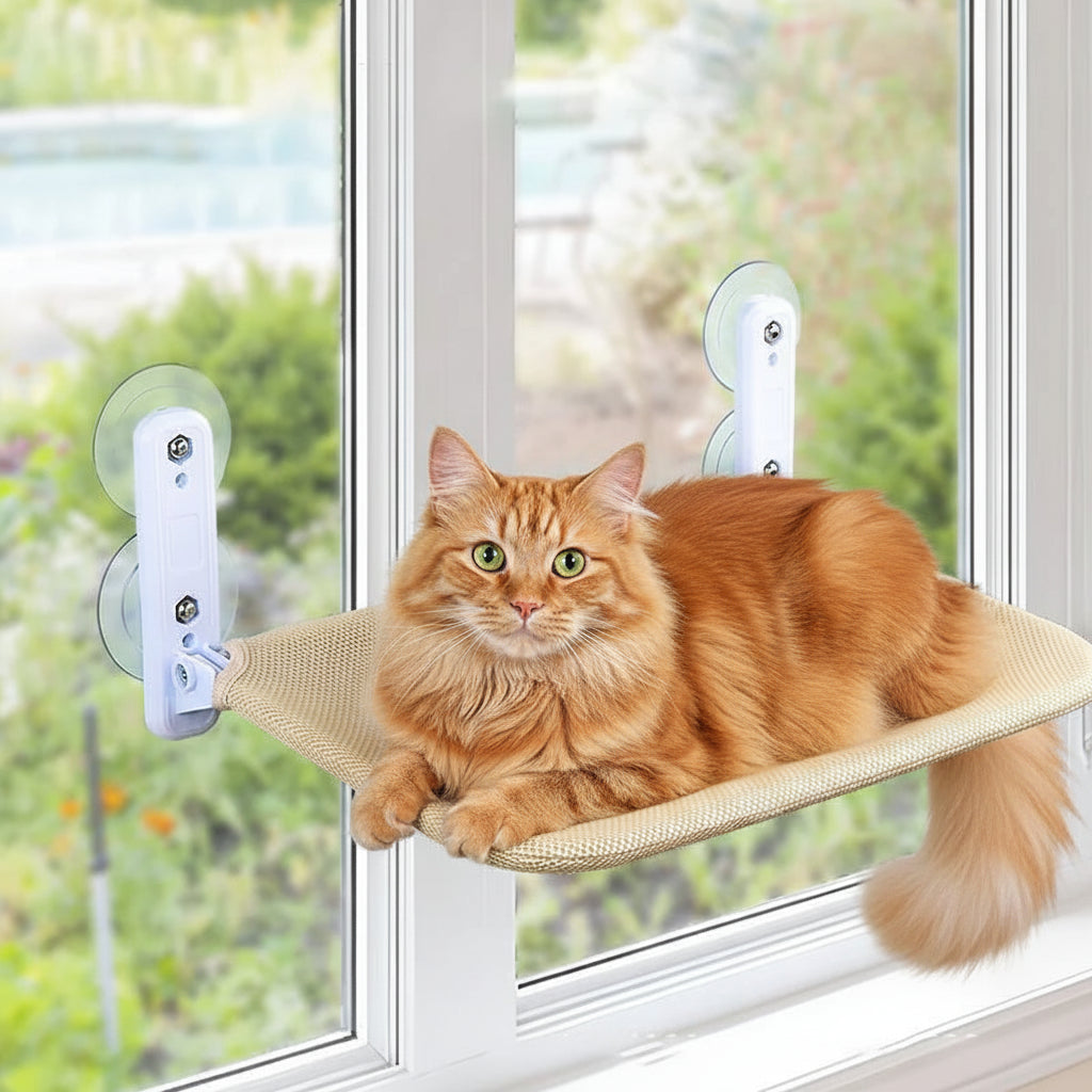 Hamac fenêtre pour chat pliable & lavable
