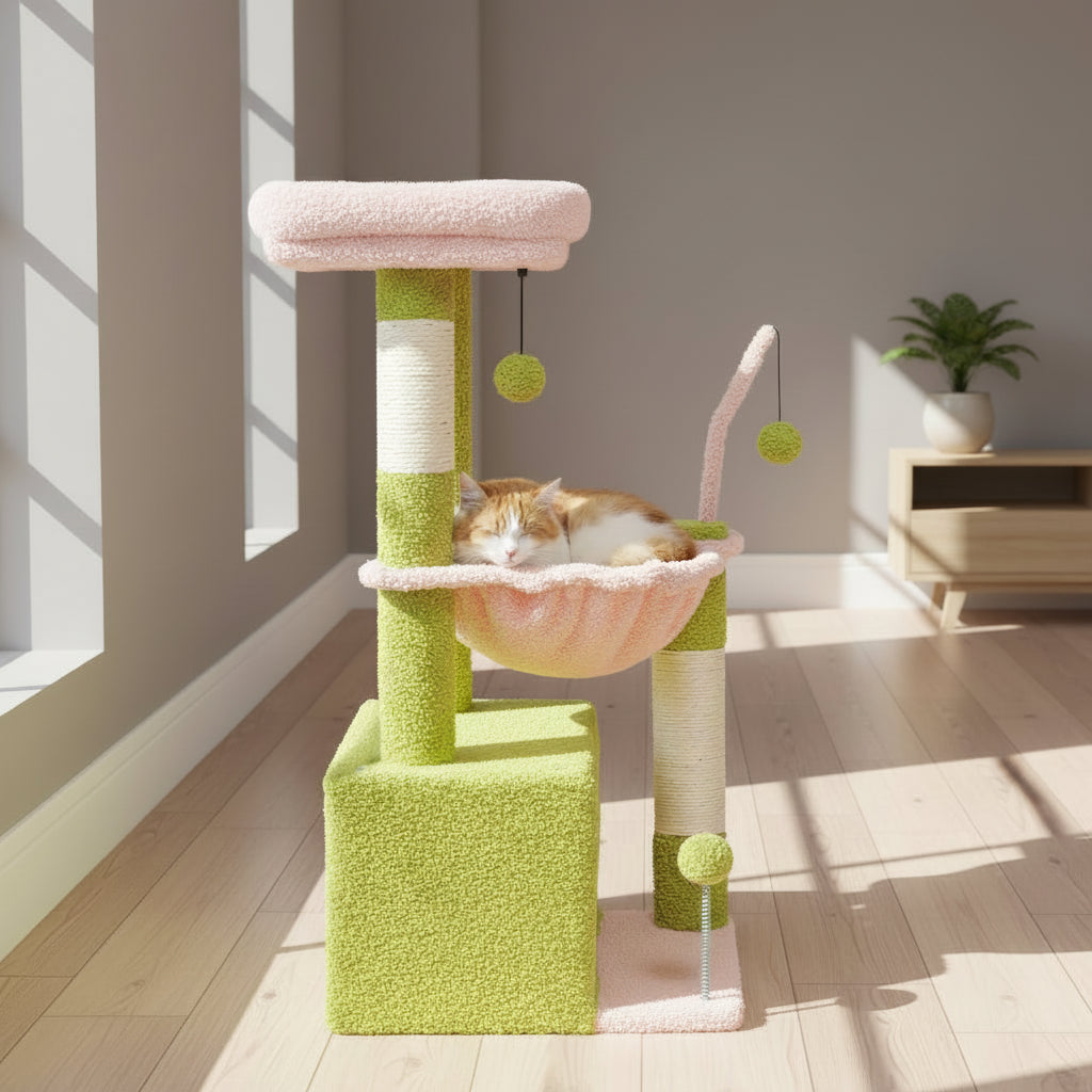 Arbre à chat petit -PINKY GREEN