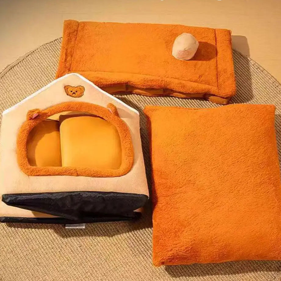 Maison tente pour chat en peluche