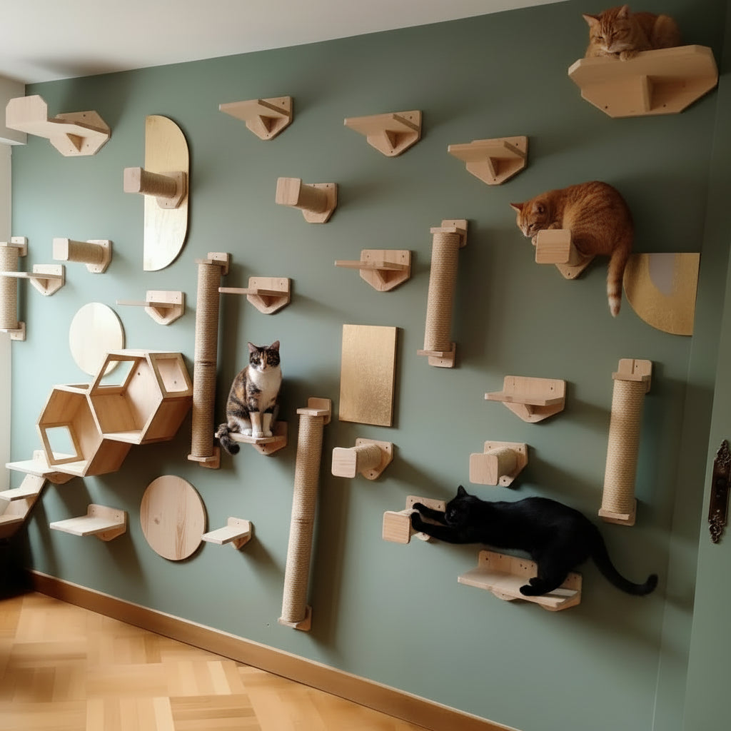Arbre à Chat Mural en Bois -WALK