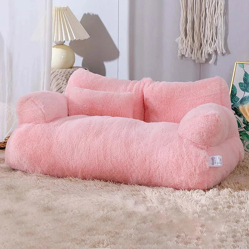 Canapé-Lit pour Chat en Peluche | Coussin Douillet Chien & Chat