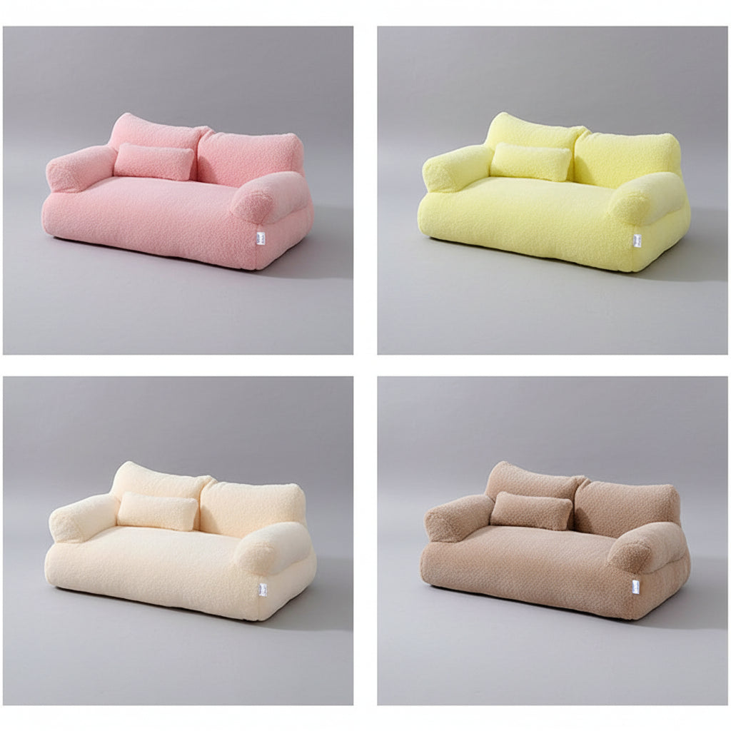 Canapé-Lit pour Chat en Peluche | Coussin Douillet Chien & Chat
