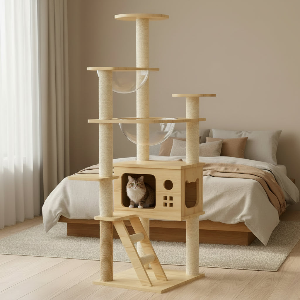 Arbre à Chat en bois -MODERN