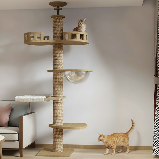 Arbre à Chat Design XXL en Bois -TREE HOUSE 6