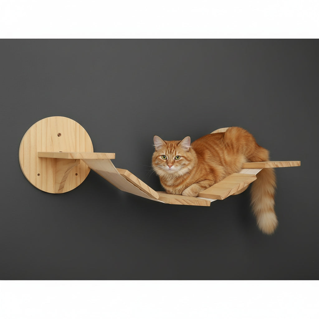 Arbre à Chat Mural en Bois -INDIANA