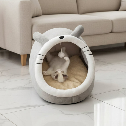Lit tente pour chat semi-fermé