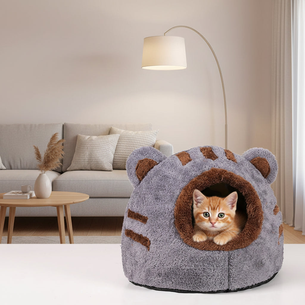 Lit pour Chat Grotte Forme Ours – Nid Cosy