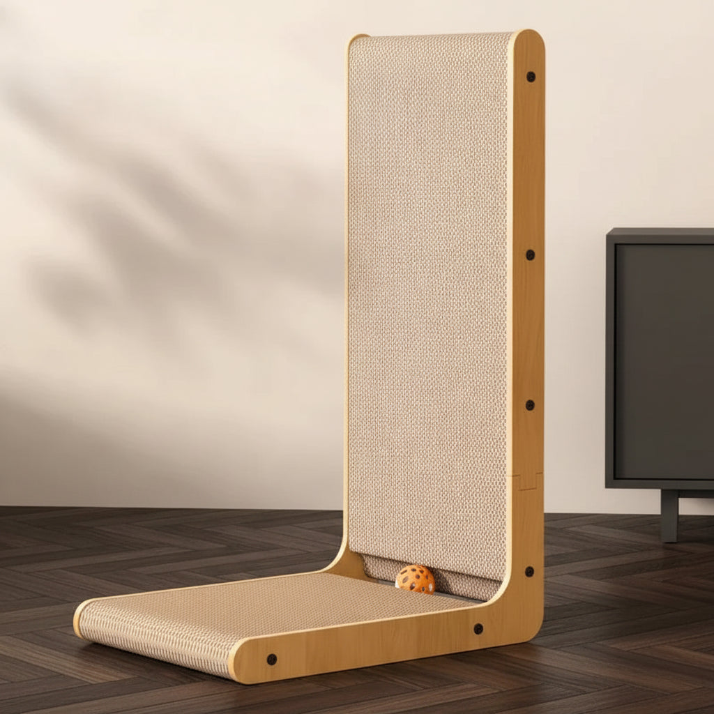 Griffoir pour chat vertical en bois – Double couche résistant
