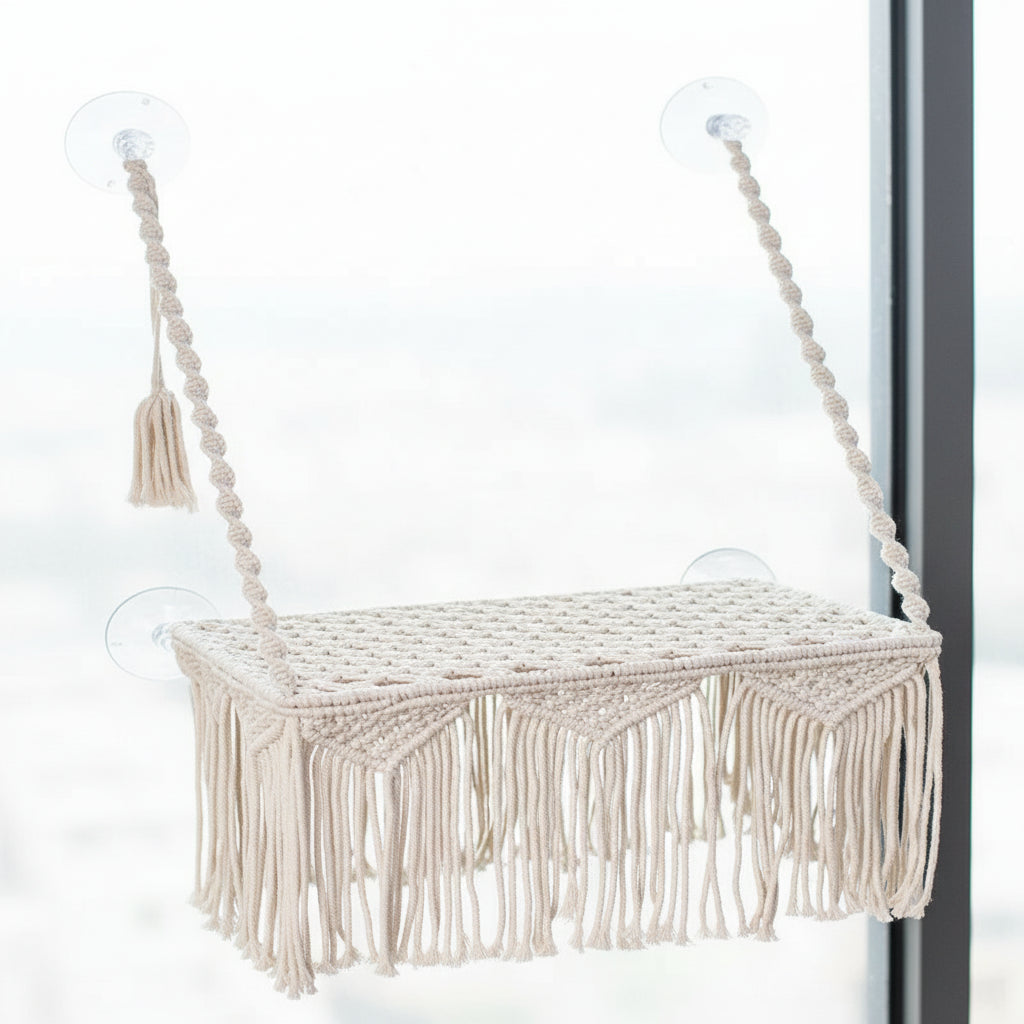 Hamac de Fenêtre pour Chat | Lit Suspendu Balcon Confort