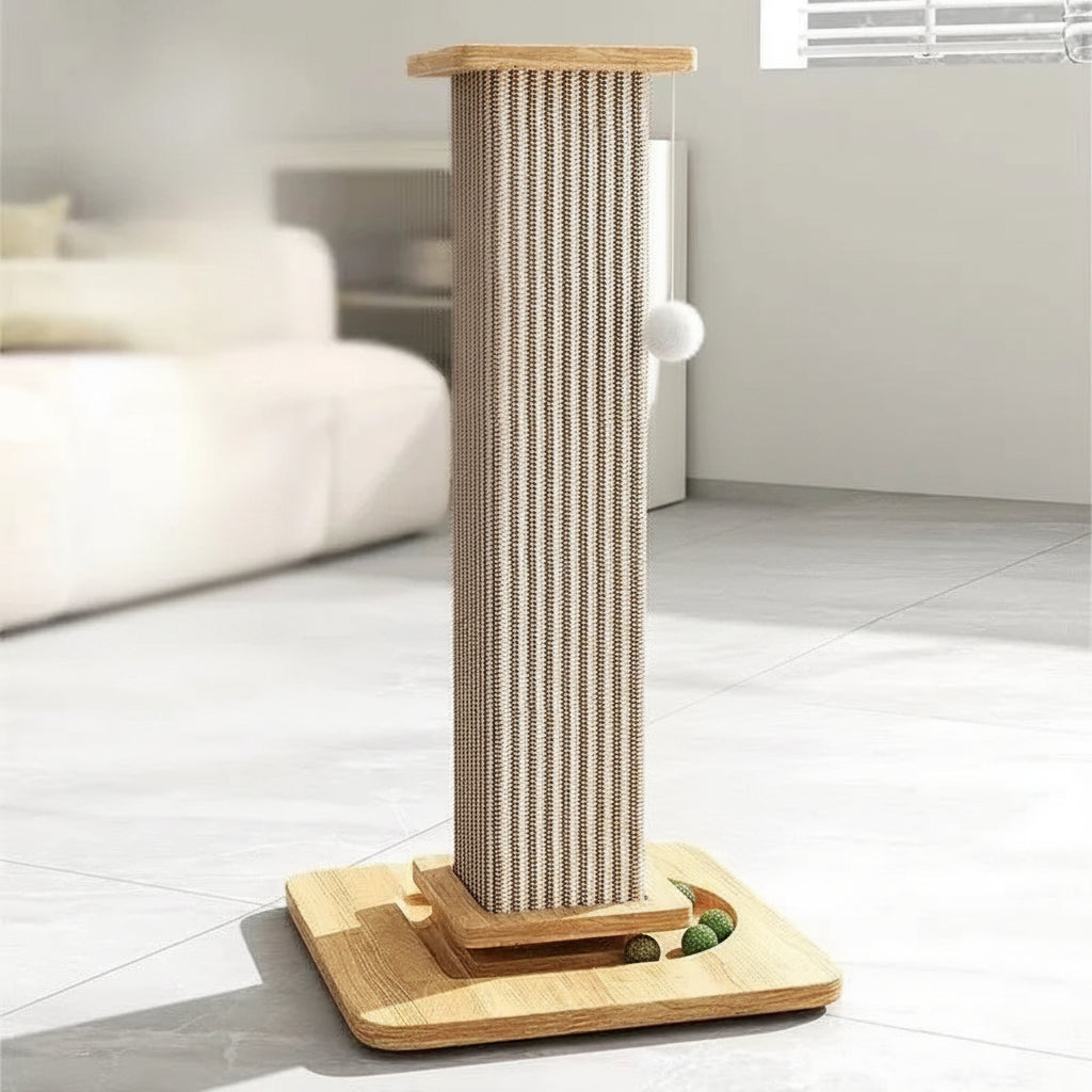 Griffoir pour chat colonne vertical – Sisal & jute