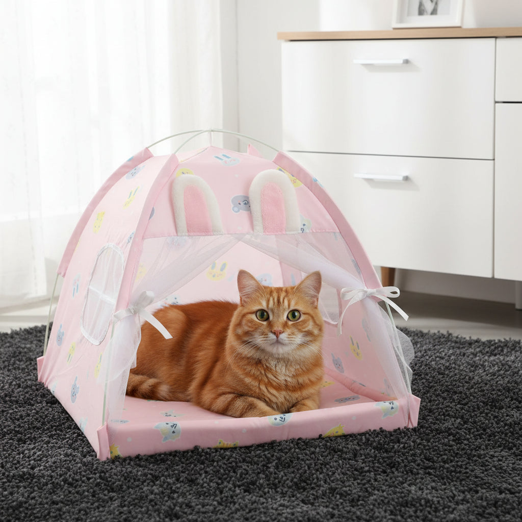Tente-Lit Coquille pour Chat | Maison Cocon Respirante
